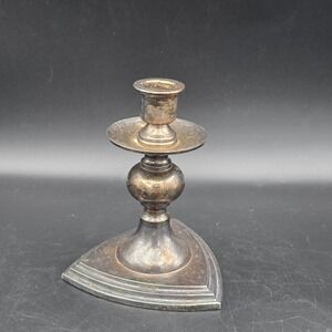 Towle Silver‎ Plated Candlestick Holder Triangle Base Home Decor Vintage